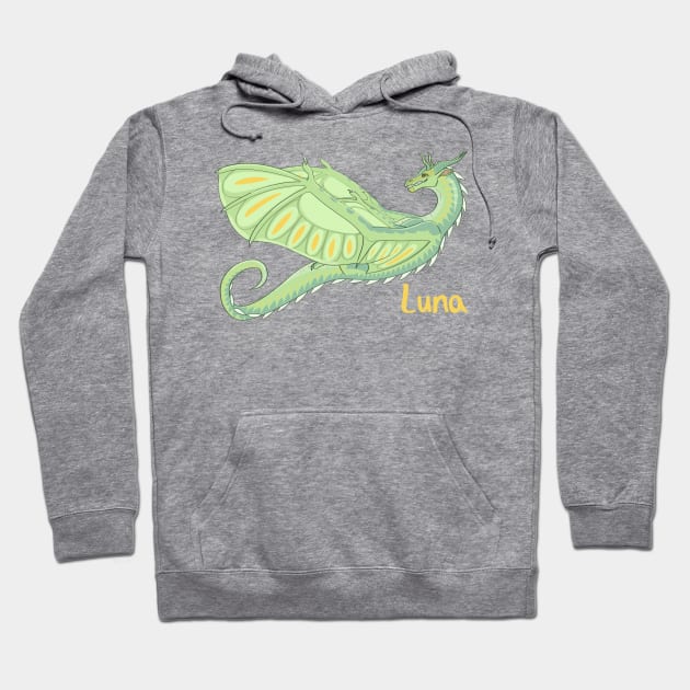 Luna the SilkWing (w/ name) Hoodie by MistyBookwyrm